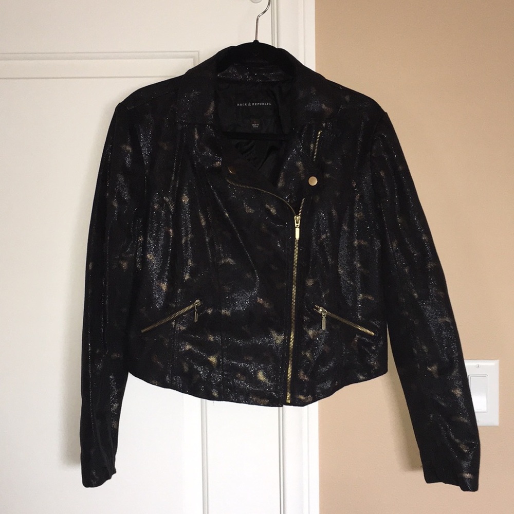Rock & republic faux leather jacket